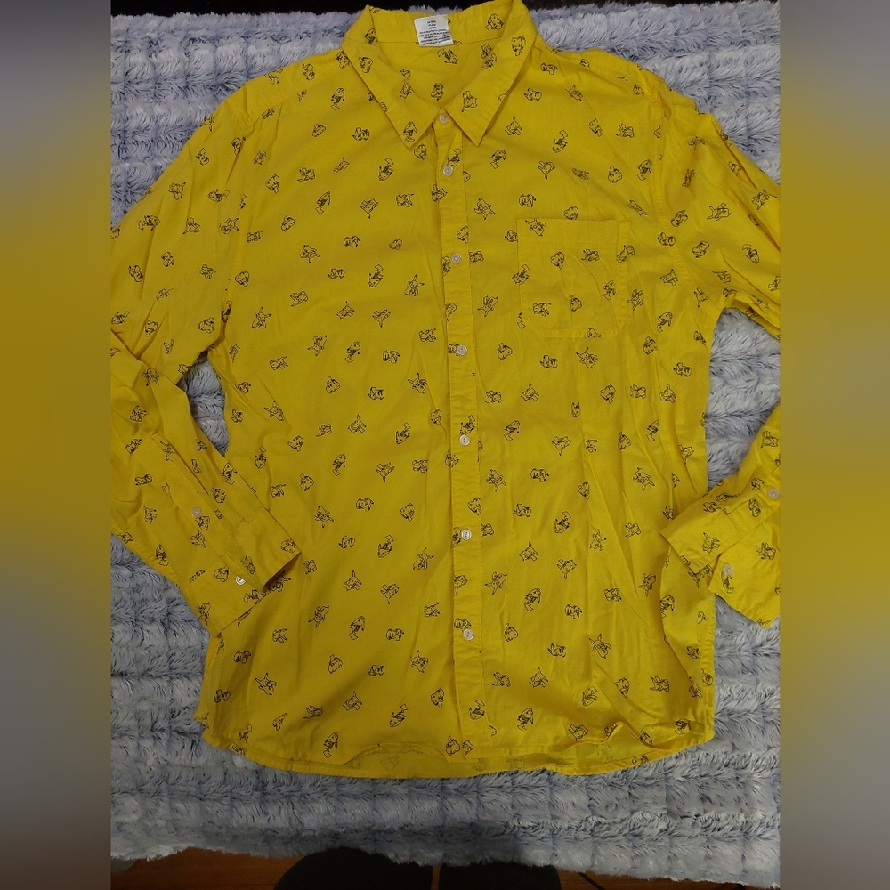 Yellow Patterned Men's Shirt